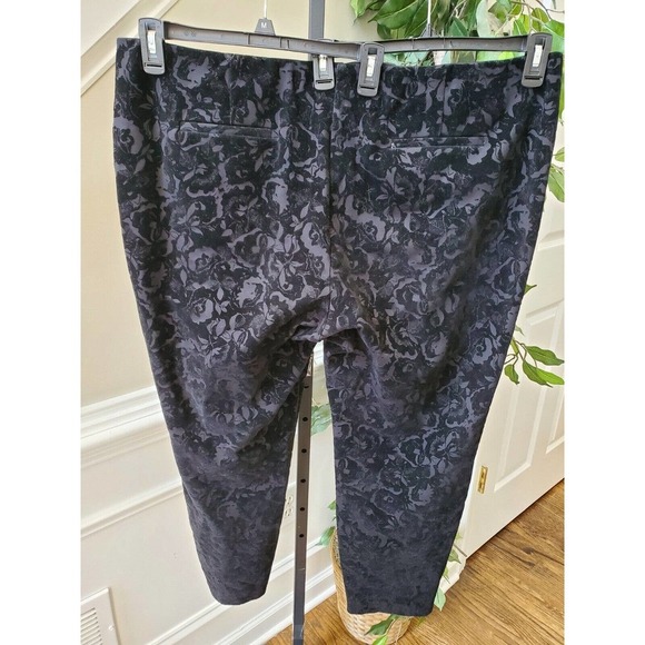 Alfani Women's Black Brocade Rayon Mid Rise Pull on Straight Casual Pant 22W - Picture 4 of 10